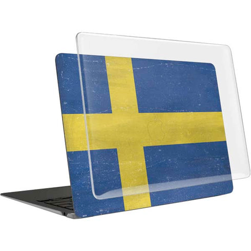 Sweden Flag Distressed MacBook Air 13in M1 (2021) Case plus Skin